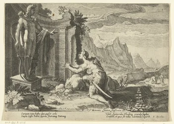 Cadmus megkérdezi Delphi jósát, mit tegyen most, hogy nem találta nővérét, Európát Ovidius metamorfózisai (sorozat címe)