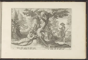 Mercury és Battus Ovidius Metamorfosen (sorozat címe) Herscheppingen van P. Ovidius Naso (sorozat címe)