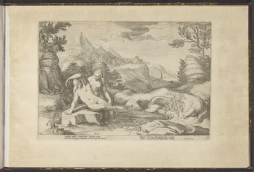 Salmacis és Hermaphroditus Ovidius Metamorfosen (sorozat címe) Herscheppingen van P. Ovidius Naso (sorozat címe)