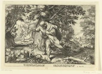 Tiresias megüt két párosodó kígyót Ovidius metamorfózisai (sorozat címe)