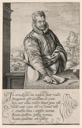 Philips Galle (1537-1612), Coornhert tanítványa Haarlemből, metsző és kiadó Antwerpenben 1570-től; Az eunuch keresztsége a háttérben balra