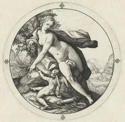 Vénusz és Ámor A Vénusz megfagy Ceres és Bacchus nélkül (cím a tárgyon)
