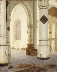 Templombelső (olaj a panelen)