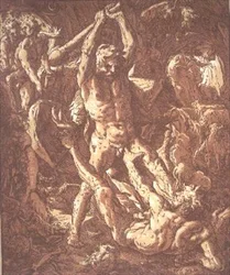 Hercules Killing Cacus (rézkarc)