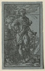 Fiatal ember állt.