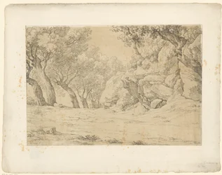 Avenue benőtt sziklákkal Tentamina Lithographica (sorozat címe) Olasz tájak (sorozat címe)