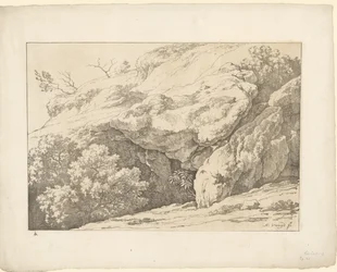 Sziklák bokrokkal Tentamina Lithographica (sorozat címe) Olasz tájak (sorozat címe)
