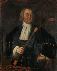 Hendrik Swaardecroon (1718-1725) Hendrik Swaardecroon (Hendrick Zwaardecroon), Holland Kelet-India főkormányzójának portréja