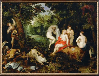 Diana, pihenés a vadászat után (festmény vászonra)