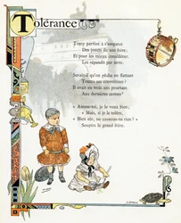 Illusztráció a "Jó példák ábécéje" című könyvhöz, 1890 körül (metszet)