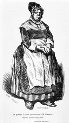 A nagy Nanon - in „”Eugénie Grandet””, ill. szerző: Henri Monnier, eredeti szerk. 1843