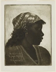 Fekete nő feje, 1888 körül