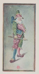 Punchinello, Háromnegyed jobbra, c. 1887.