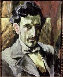 Maurice Ravel (1875-1937) portréja (olaj, vászon)