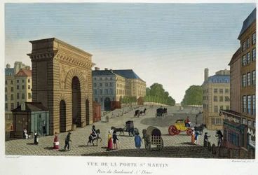 Kilátás a Porte St Martinra – Courvoisier „" Párizsi kilátások" című részben