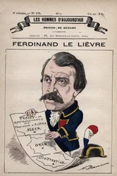 Rajzfilm Ferdinand Le Lievre (Lelievre) (1799-1886) angol szenátor Algériában a 