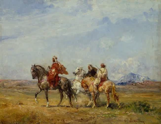 Egy arab vadásztársaság (olaj, vászon)