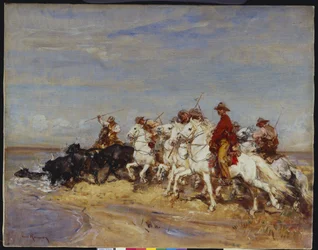Rounding Up the Cattle (olaj, vászon)