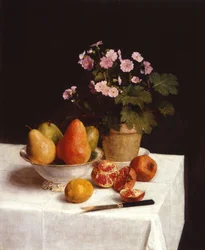 Nature morte (primrózsa, körte és gránátalma) Csendélet (primrózsa, körte és gránátalma)