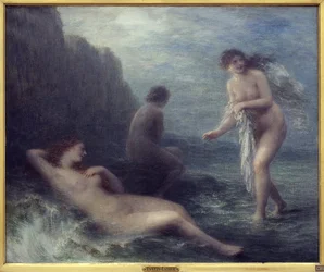 A tengernél. Henri Fantin Latour (1836-1904) festménye, Olaj, vászon