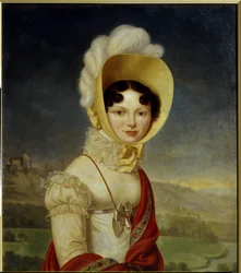 Katalin Pavlovna orosz nagyhercegnő (1788-1819). Henri Francois Riesener (1767-1828) festménye, olaj, vászon. francia művészet