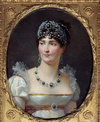 Josephine de Beauharnais (1763-1814) impresszum portréja Henri Francois Riesener (1767-1828) festménye 1806 Malmaison, kastélymúzeum