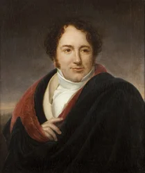 Riesener, Henry-Francois (1767-1828) Luigi Lablache operaénekes (1794-1858) portréja. Olaj, vászon, méret: 66x55, , Magángyűjtemény