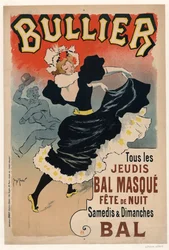 Bullier, Minden csütörtökön Bal maszk, éjszakai parti, 1896.