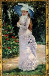 Madame Valtesse de la Bigne (1861-1910) portréja, az udvarhölgyé, aki Nana modellje volt. Henri Gervex (1852-1929) festménye