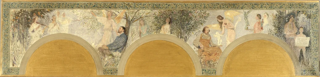 A párizsi Hôtel de Ville de Paris déli bejárati szalonjának vázlata: Zene - Szobrászat