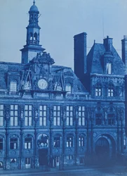 A Hotel de Ville Párizsban, 1853 (cianotípia)