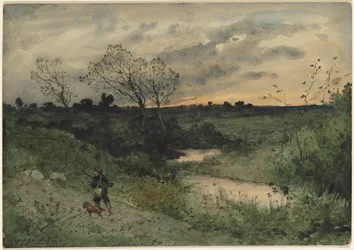 Hajnal – Vadász kutyával