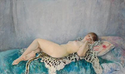 Akt leopárdbőrön, Le Cannet, 1926