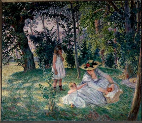 Az íz a füvön, Henri Lebasque (1865-1937) festménye, 20. század, Angers, Szépművészeti Múzeum