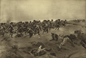 Quatre Bras-i csata, 1815 (metszet)