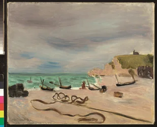 Kötelek az etretati tengerparton, 1920 körül (olaj, vászon)