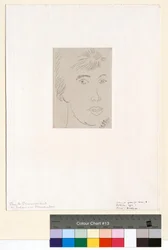 Josette Gris, háromnegyedes nézet