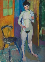 Akt fehér törülközővel, 1901-1903 körül (olaj, vászon)