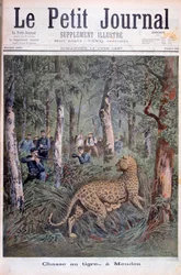 Vadászat egy szökött leopárdra, Meudon, Párizs, 1897