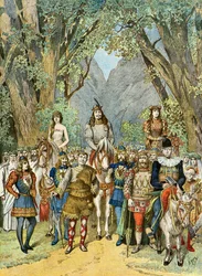 A párizsi varieté színház társulata, 1895 (Illusztráció)
