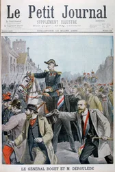 Paul Déroulède megragadja Rogets tábornok kantárját, Párizs, 1899