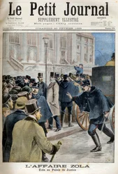 A Dreyfus-Zola-ügy - Emile Zola , francia író, belép a bíróságra