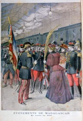 A 200-as ezred visszatérése Madagaszkárról, 1896