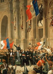 Az 1848-as forradalom: Alphonse de Lamartine költő elutasítja a szélsőbaloldal vörös zászlaját ...