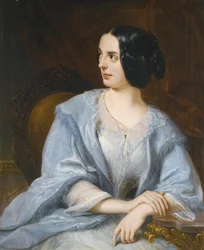 Portrait de la comedienne russe Vera Michurina Samoylova (Michurina-Samoylova, Samoilova) (1866-1948)"" Peinture d