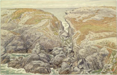 Sziklák Belle-Isle-en-Mer-nél