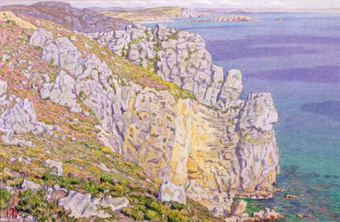 Morgat, Port Haor sziklái (akvarell papíron)