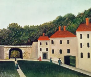 Táj boltívvel és három házzal, 1907