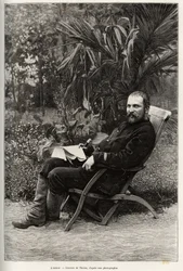 A szerző portréja Dr. Charles Edouard Hocquard (1853-1911), 1. osztályú orvos szakos. Thiriat metszete Dr. Charles Edouard Hocquard (1853-1911) „Trente mois au Tonkin” című történetének illusztrálására, 1885-ben a Le tour du monde, új folyóiratban