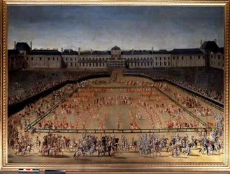 A Grand Carrousel, amelyet XIV. Lajos adott a párizsi Cour des Tuileries-ban, a Dauphin születésének (1661.11.1.) ünneplésére, június 5-én.